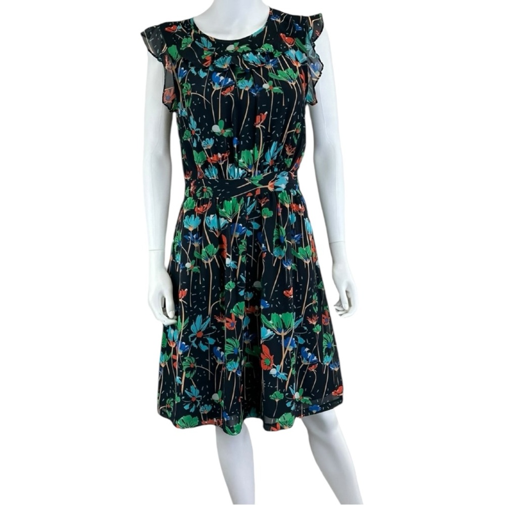 hi there by Karen Walker Navy Floral Dress Size 6 N0611
